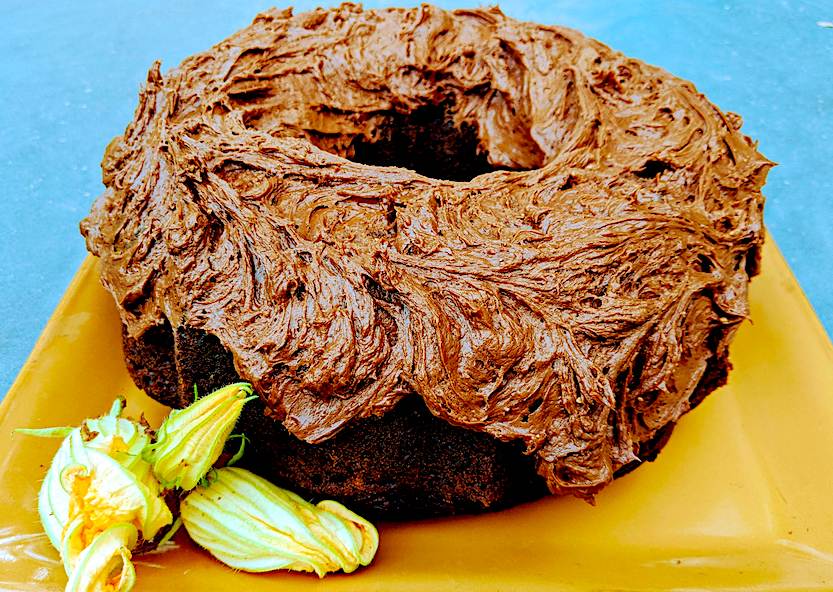 DOUBLE CHOCOLATE ZUCCHINI BUNDT with Hazelnuts