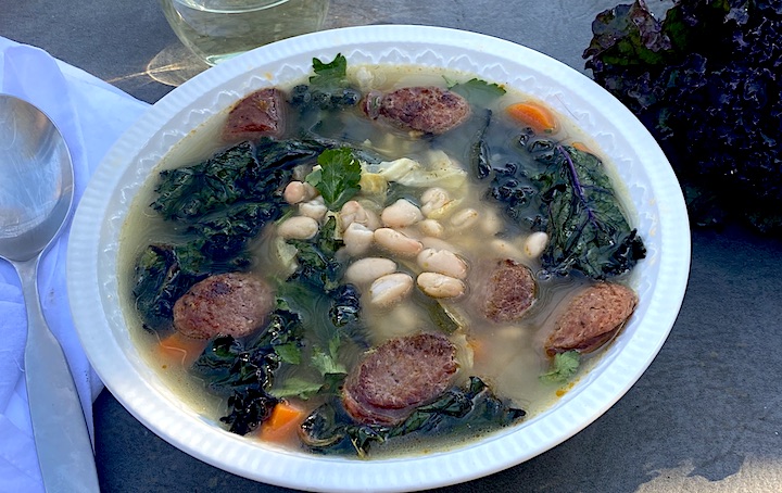 SMOKED SAUSAGE, WHITE BEAN & KALE SOUP