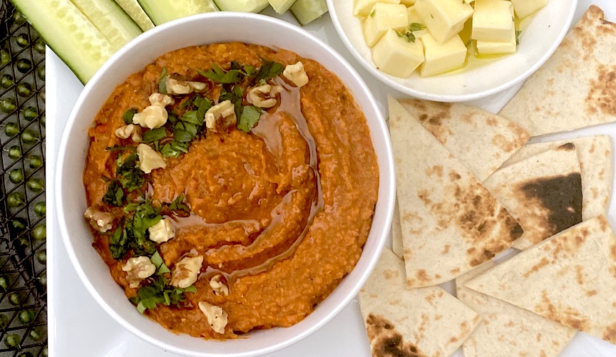 ROSE PETAL HARISSA WHITE BEAN SPREAD