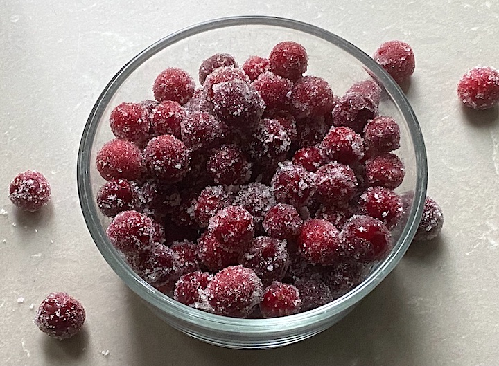 SPICED SUGARED CRANBERRIES ~ foyo cocktails and charcuterie boards!