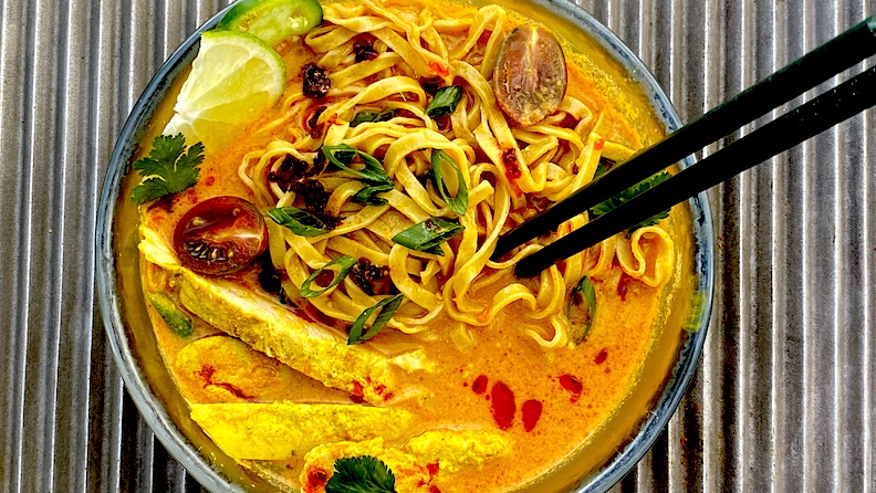 COCONUT CURRY CHICKEN NOODLE SOUP