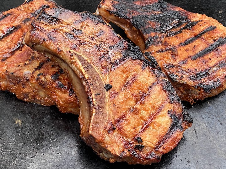 PICKLE BRINE GRILLED PORK CHOPS