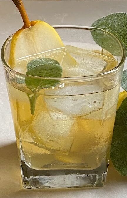 PEAR BOURBON COCKTAIL with SAGE SIMPLE SYRUP