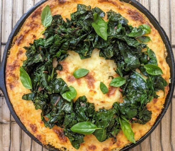 SHEPHARD’S PIE with BASIL & LACINATO KALE SAUTE’