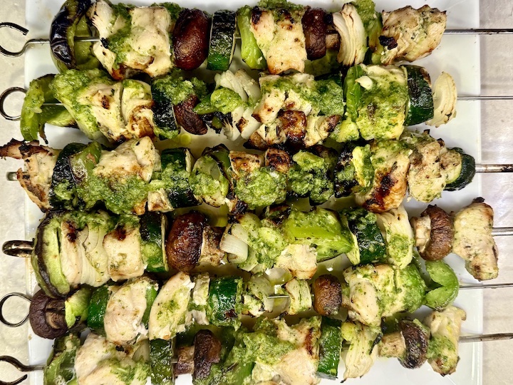 MOJITO MARINATED GRILLED CHICKEN & VEGGIE KABOBS